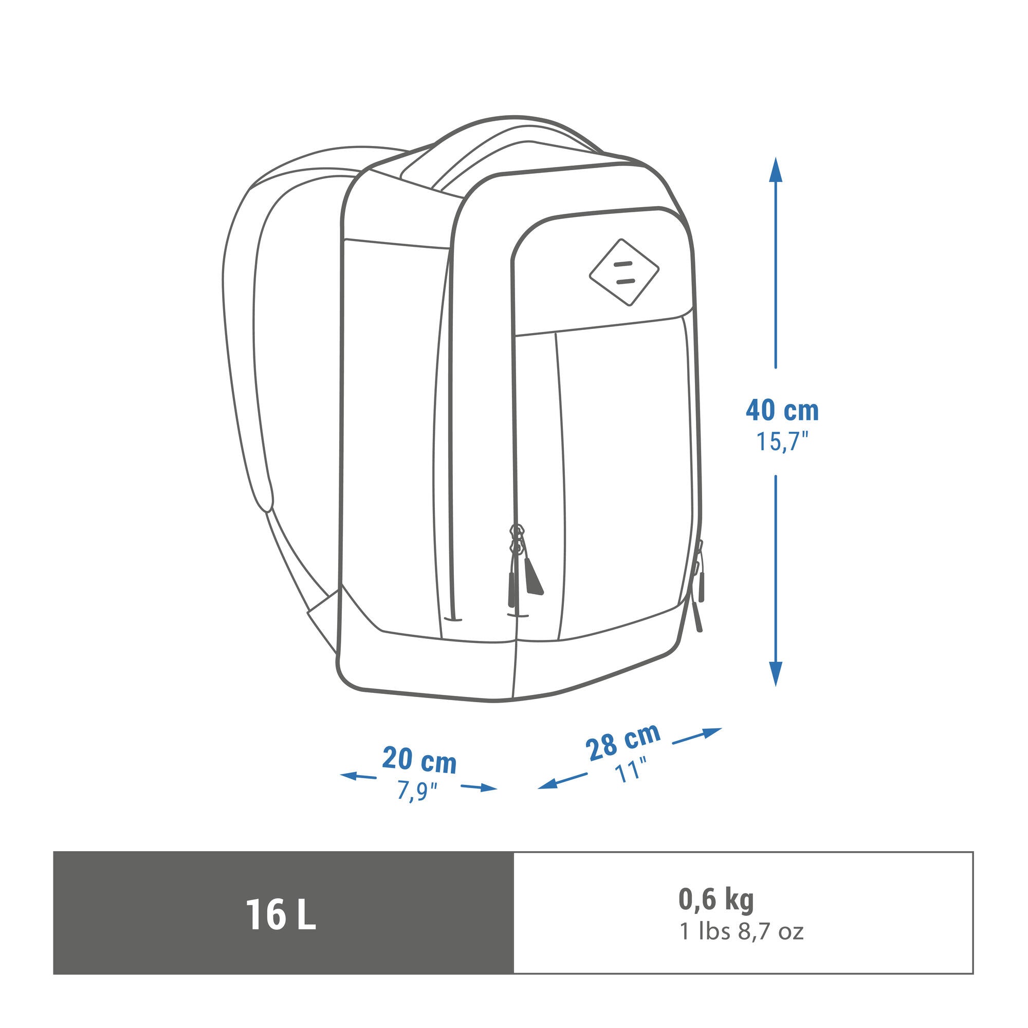 Quechua NH500 Escape 16 L Hiking Backpack - Image 21