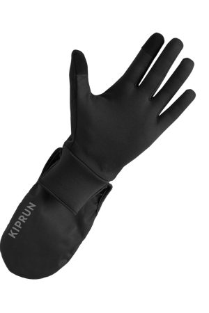 Kiprun Adult Evolutiv V2 Convertable Running Gloves with Mittens