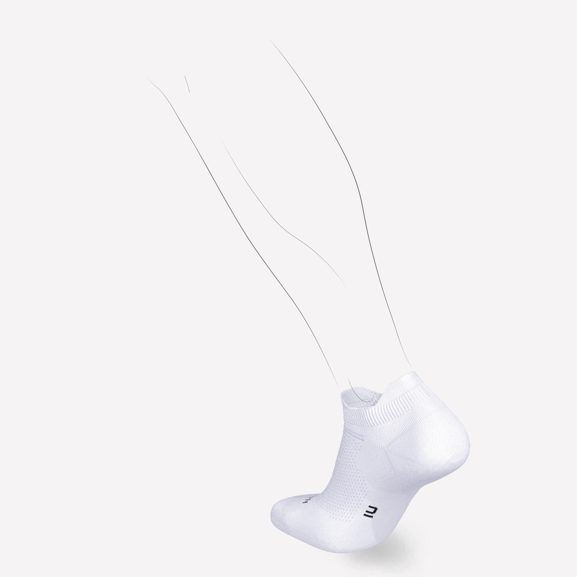 Kiprun Run 500 Thin No-Show Socks 2-Pack - Image 3
