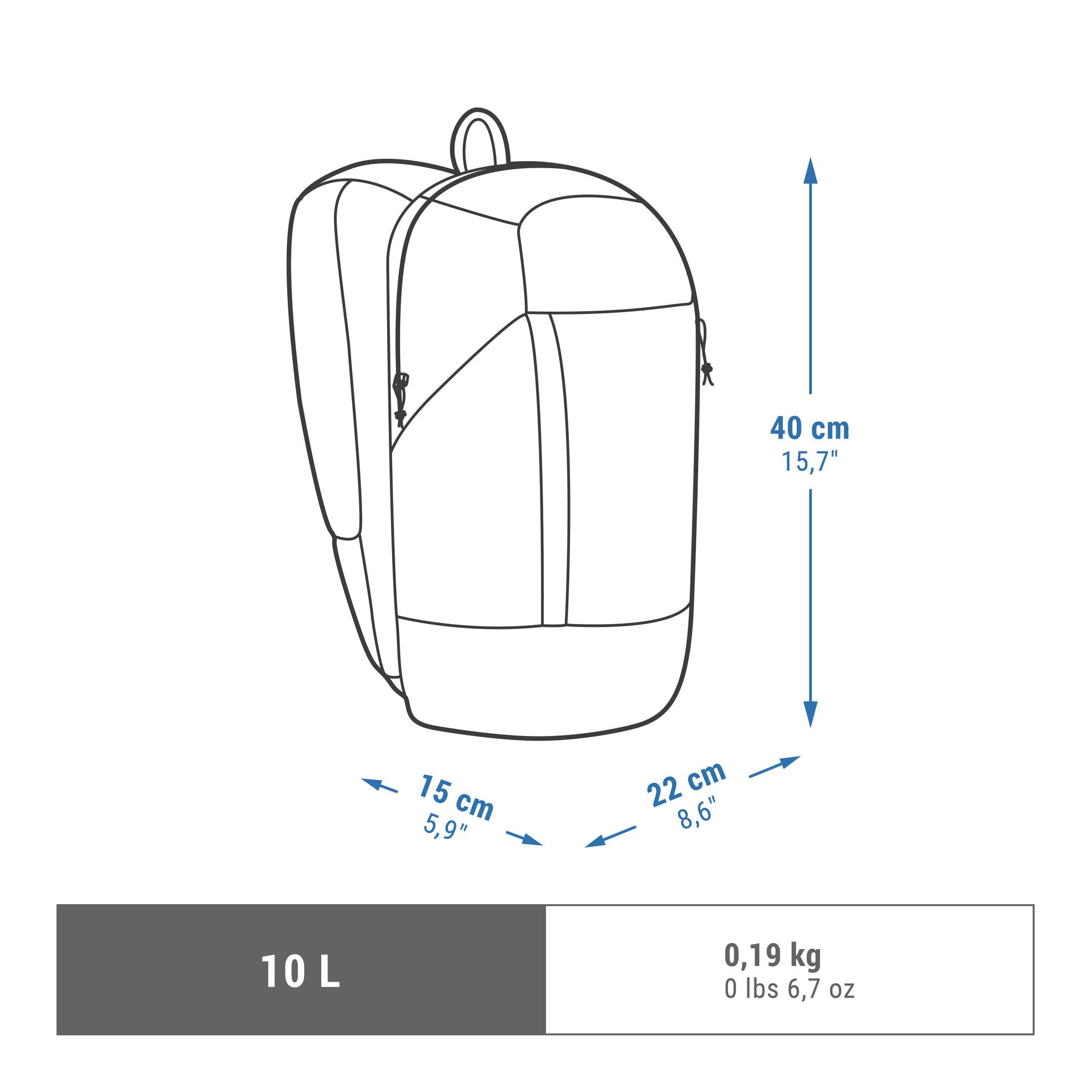 Quechua NH100 Arpenaz 10 L Hiking Backpack - Image 26