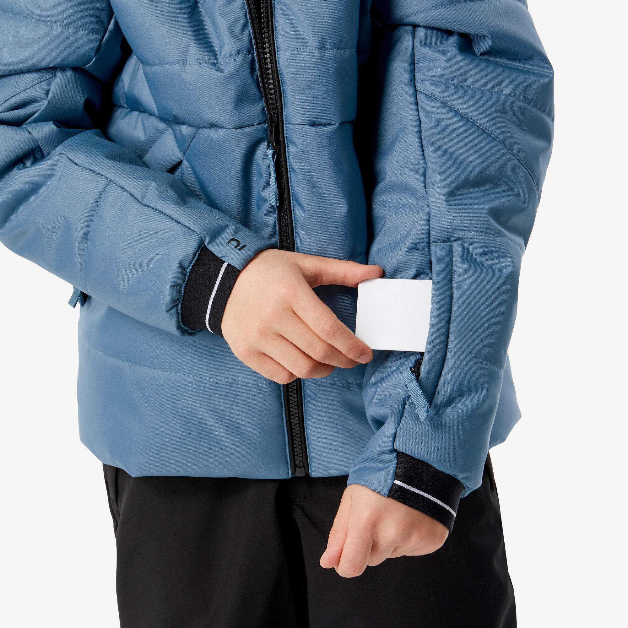 Wedze Kids' 100 Waterproof Puffer Ski Jacket - Image 7