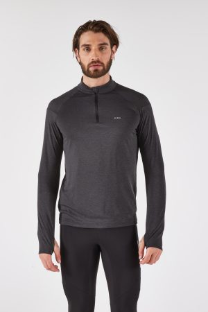 Kiprun Men's 100 Long-Sleeved Half-Zip Running T-shirt