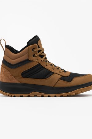 Quechua Men's NH500 Warm Waterproof Mid Leather Hiking Boots