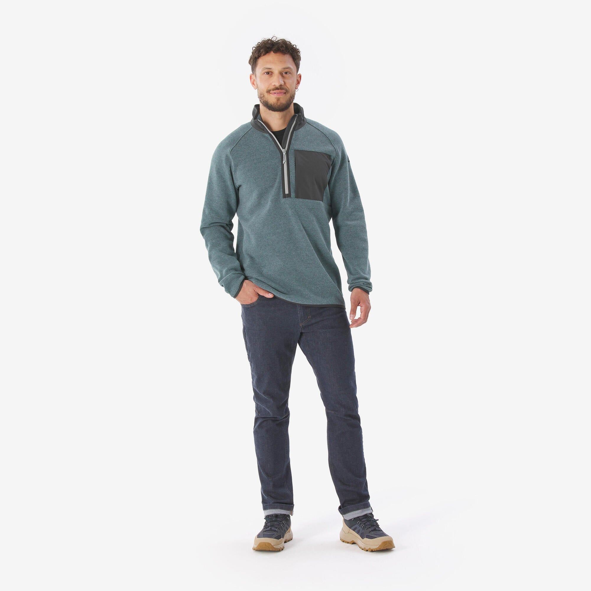 Quechua Men's NH500 Half-Zip Hiking Pullover - Image 2