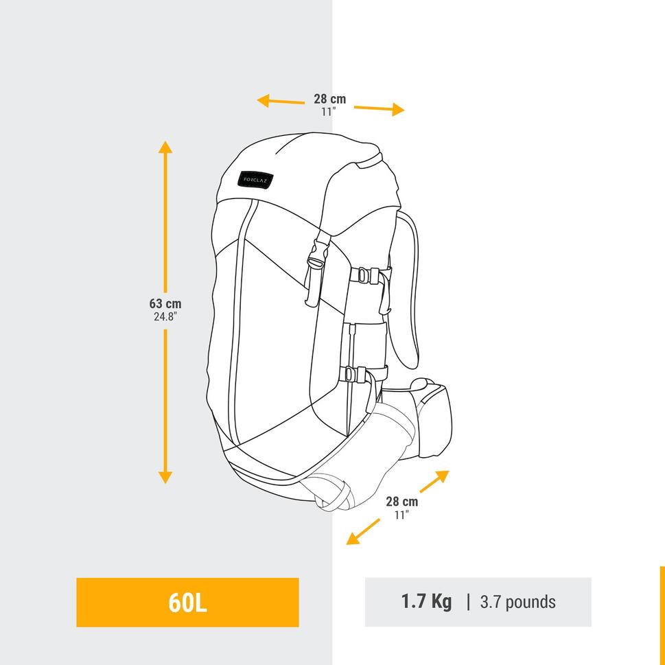 Simond  Women's MT100 Easyfit 60L Backpacking Pack - Image 8